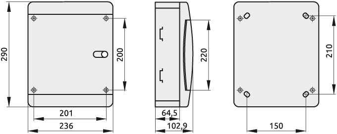 Габаритные размеры Текфор CNC 40-18-1