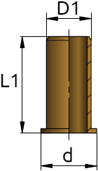 Усилительная часть для подсоединения пневмотрубки MO 23, коническая резьба - под медные трубки