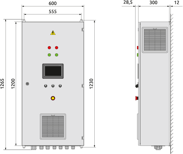 Габаритные размеры шкафов ClimatMaster-22-xxx-2