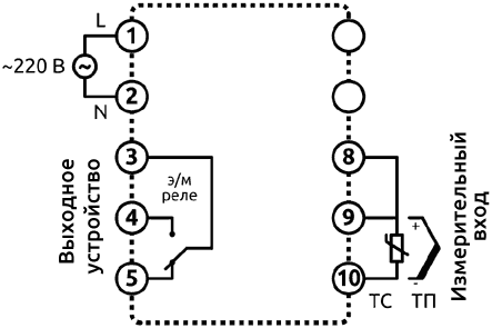 Схема подключения ECD100-S-R