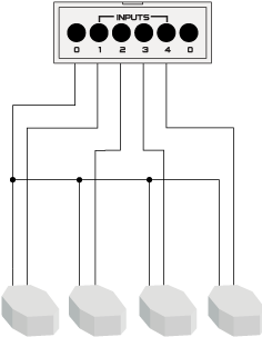 Схема подключения датчиков протечки к ELV3