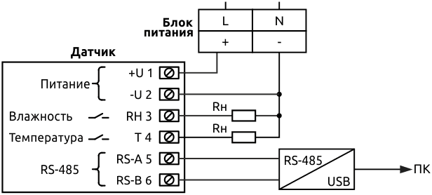 Схема HTE.TZ1-2T-RS