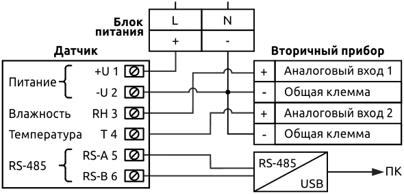 Схема HTE.Tx1-U10-RS