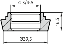 Габаритные размеры QA.51-G34-M25