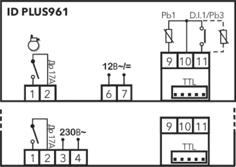 Схема подключения блока Plus-ID961