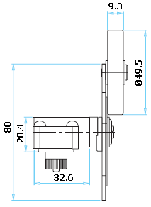 Габариты «верхушки» концевого выключателя L5K13MEL122