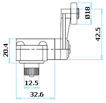 Габариты «верхушки» концевого выключателя L5K13MEM121