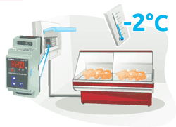 Управление температурой холодильника измерителем-регулятором на дин рейку