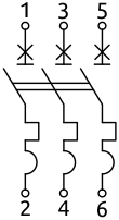 Схема подключения выключателей 3 полюсных CBM