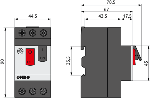 Габаритные размеры MCP-1