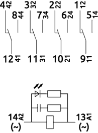 Схема подключения реле SA с катушкой на постоянный ток