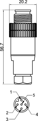 Габаритные размеры SCF12-5S