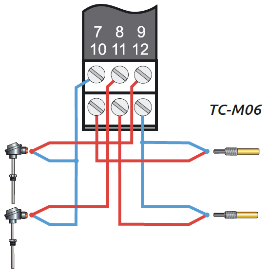 Схема типового подключения Z-4TC